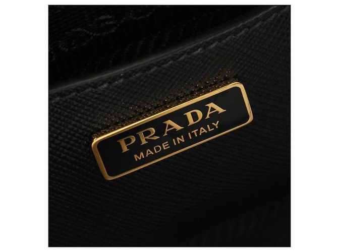 Prada Mini borsa in pelle Saffiano Promenade timbro: NZV EOO Nero - vista 6