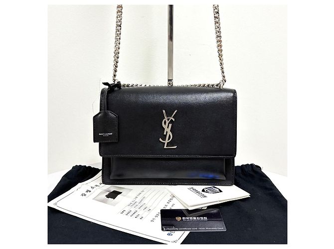 Saint Laurent Sunset Chain Schultertasche Medium Schwarz - Ansicht 6