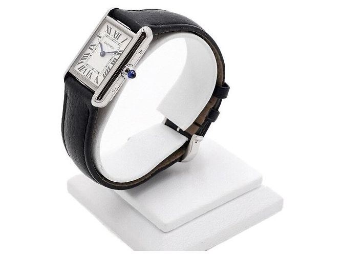 Cartier Reloj Tank Must Small Quartz con correa de piel para mujer Negro - vista 3
