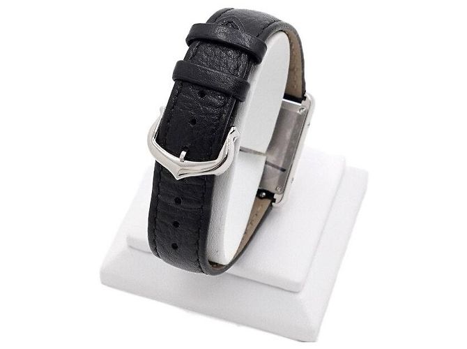 Cartier Reloj Tank Must Small Quartz con correa de piel para mujer Negro - vista 5