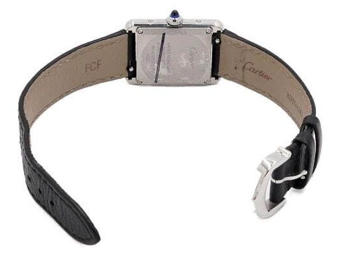 Cartier Reloj Tank Must Small Quartz con correa de piel para mujer Negro - vista 6