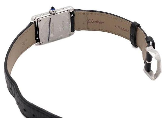 Cartier Reloj Tank Must Small Quartz con correa de piel para mujer Negro - vista 8