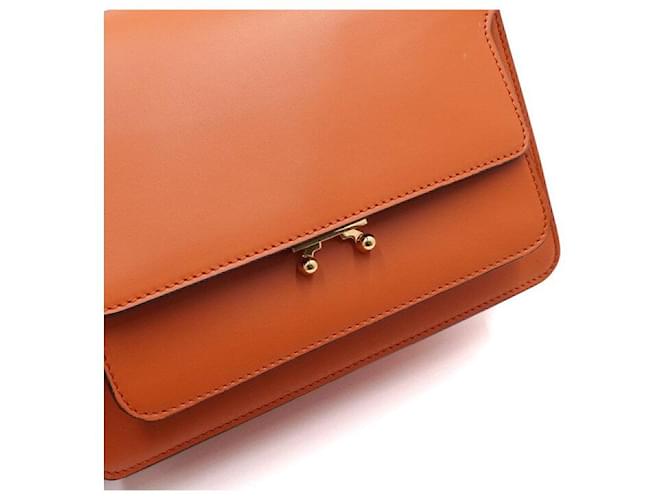 Marni Trunk Saffiano Schultertasche und Umhängetasche Orange - Ansicht 10
