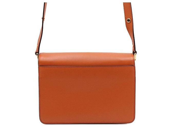 Marni Trunk Saffiano Schultertasche und Umhängetasche Orange - Ansicht 4
