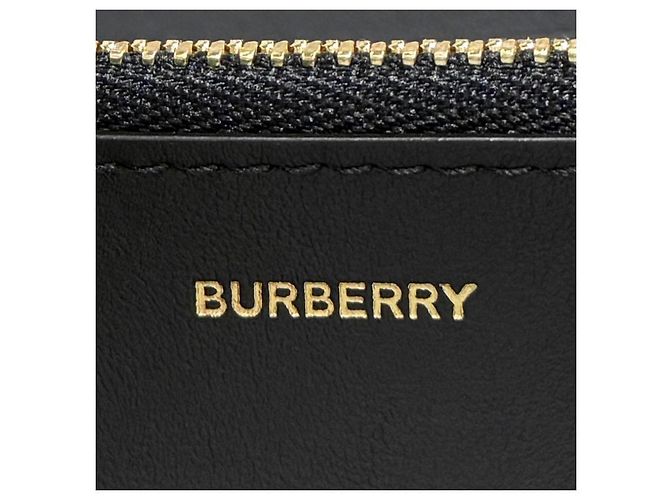 Burberry Langer Reißverschluss-Geldbörse aus Canvas Schwarz - Ansicht 11