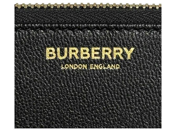 Burberry Langer Reißverschluss-Geldbörse aus Canvas Schwarz - Ansicht 9