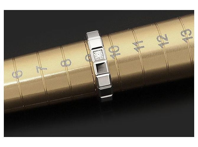 Chopard Anello Ice Cube in Oro Bianco e Diamanti Misura - vista 6