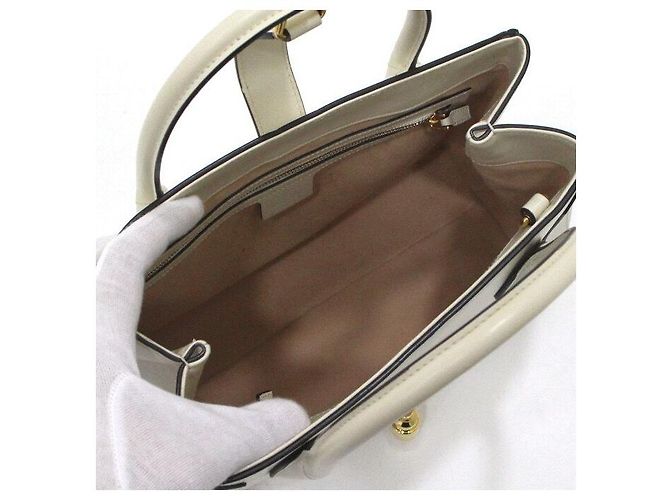 Gucci Jackie Medium Tote Bag und Schultertasche aus weißem Leder - Ansicht 5