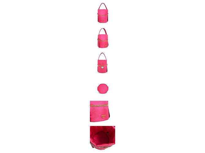 Prada Borsa a secchiello Petite Sac Noir Re-Nylon Nappa non utilizzata Rosa - vista 2