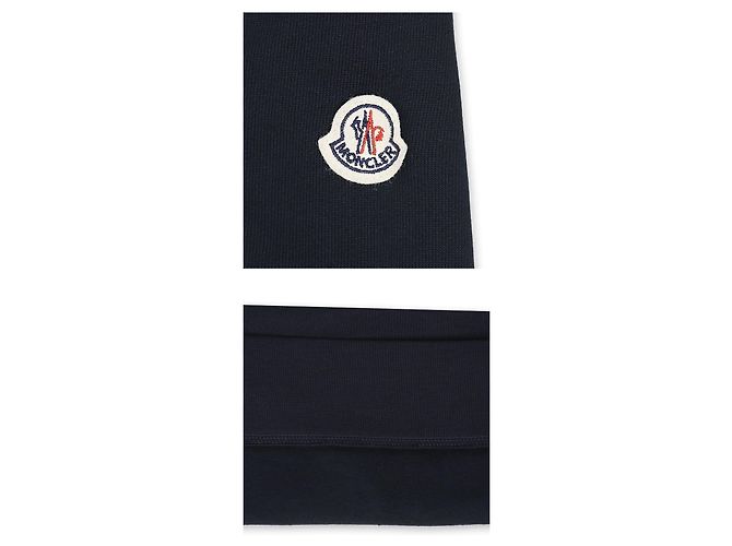 Moncler Kids Sweatshirt mit mehrfarbigem besticktem Logo (Navy) Schwarz - Ansicht 3