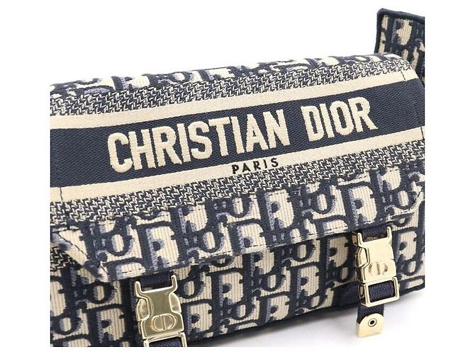 Dior Piccola borsa a tracolla Oblique Crossbody Blu - vista 4