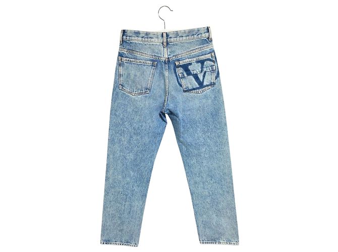 Valentino Logo Denimhose Blau - Ansicht 2