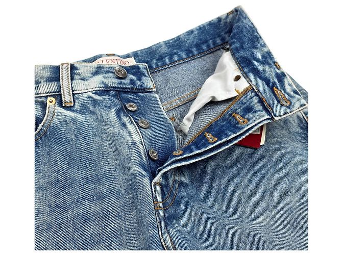 Valentino Logo Denimhose Blau - Ansicht 4
