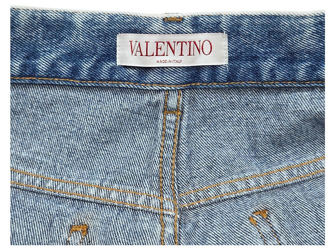 Valentino Logo Denimhose Blau - Ansicht 5