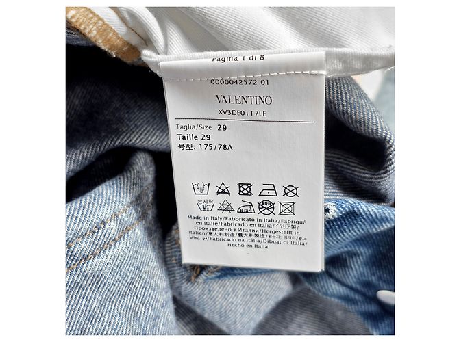 Valentino Logo Denimhose Blau - Ansicht 6