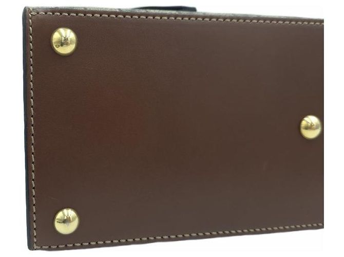 Gucci Borsa Tote Padlock GG Supreme Canvas Small con manico superiore e tracolla Marrone - vista 6