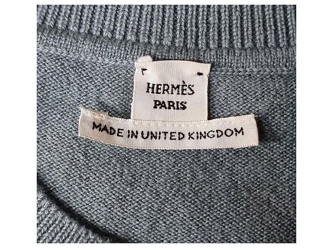 Hermès Pull en maille LIFT en cachemire inutilisé Bleu - vue 3