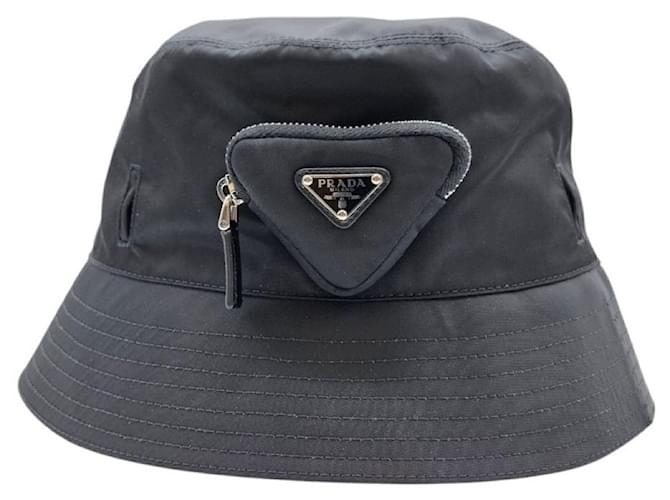 Prada Re Nylon Fischerhut Schwarz - Ansicht 4