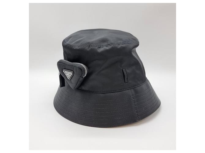 Prada Re Nylon Fischerhut Schwarz - Ansicht 5