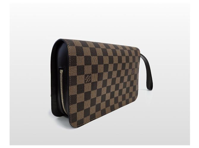 Louis Vuitton Pochette Second Clutch Damier Ebene Marrone - vista 12