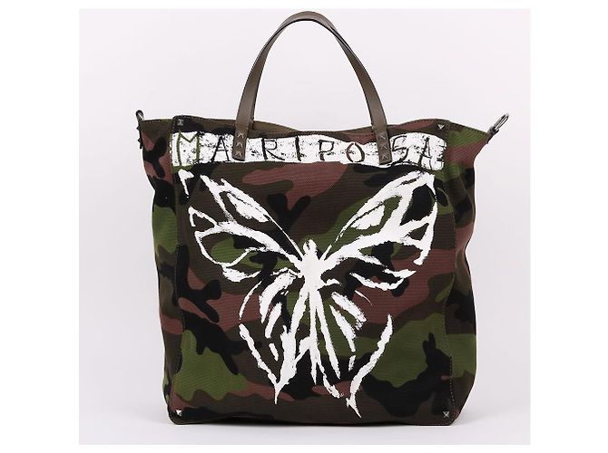 Valentino Borsa Tote Mariposa e Borsa a Spalla Camouflage Marrone - vista 2