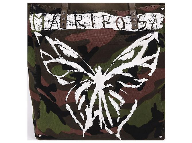 Valentino Borsa Tote Mariposa e Borsa a Spalla Camouflage Marrone - vista 3