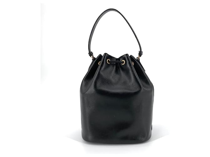 Prada Borsa a secchiello in pelle a tracolla Nero - vista 3