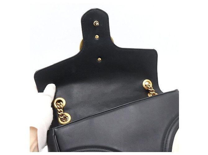 Gucci Borsa a Spalla Matelassé Chevron con Catena Dorata - vista 7