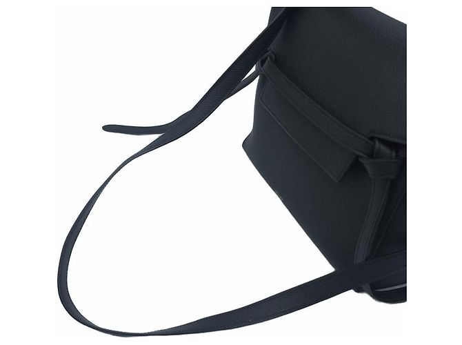 Belt Bag Céline Micro borsello a tracolla in pelle di vitello granulata nera Nero - vista 10
