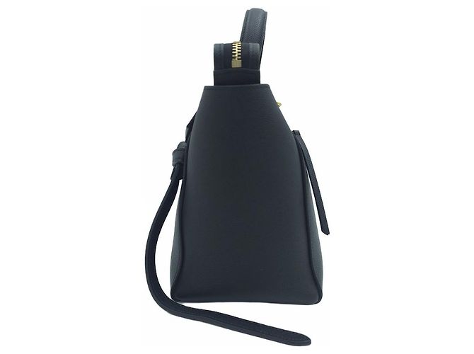 Belt Bag Céline Micro borsello a tracolla in pelle di vitello granulata nera Nero - vista 13