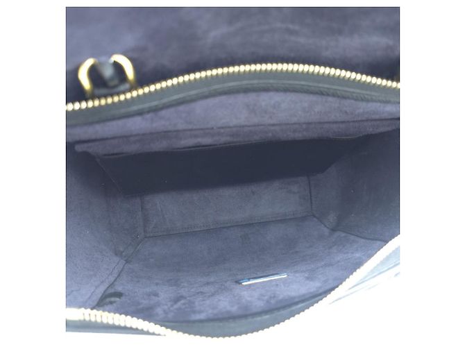 Belt Bag Céline Micro borsello a tracolla in pelle di vitello granulata nera Nero - vista 19