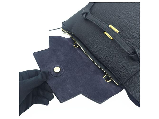 Belt Bag Céline Micro borsello a tracolla in pelle di vitello granulata nera Nero - vista 8