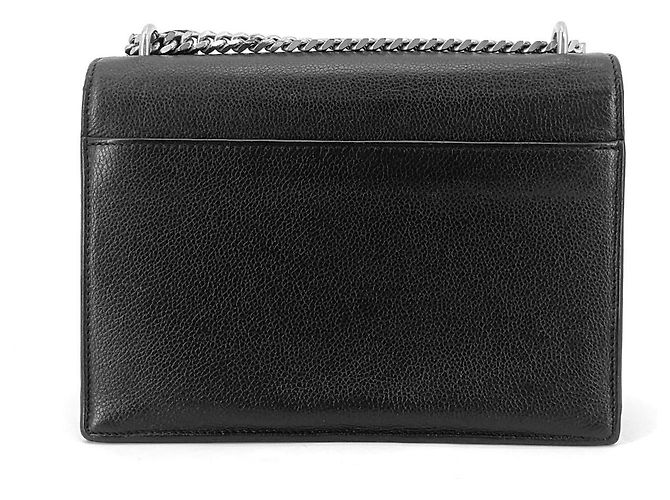 Saint Laurent Borsa a tracolla Sunset Medium in pelle di vitello nera Nero - vista 3