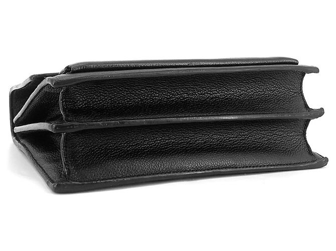 Saint Laurent Borsa a tracolla Sunset Medium in pelle di vitello nera Nero - vista 6