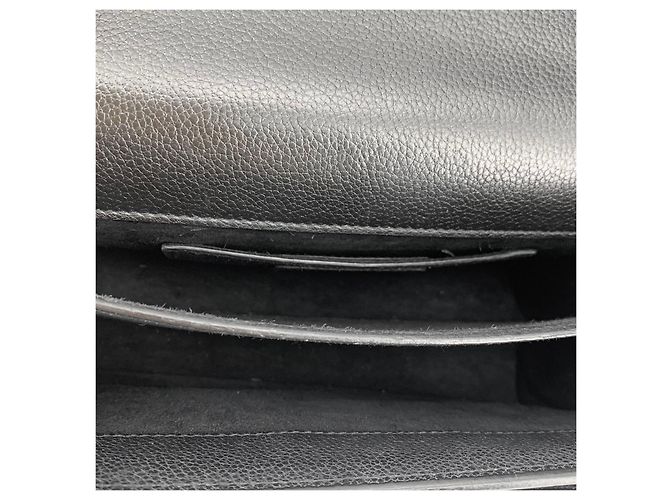 Saint Laurent Borsa a tracolla Sunset Medium in pelle di vitello nera Nero - vista 7