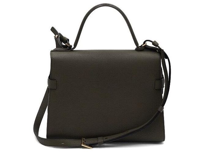 Delvaux Borsa Tote Tempête MM in pelle di vitello Crispy Khaki Marrone - vista 4
