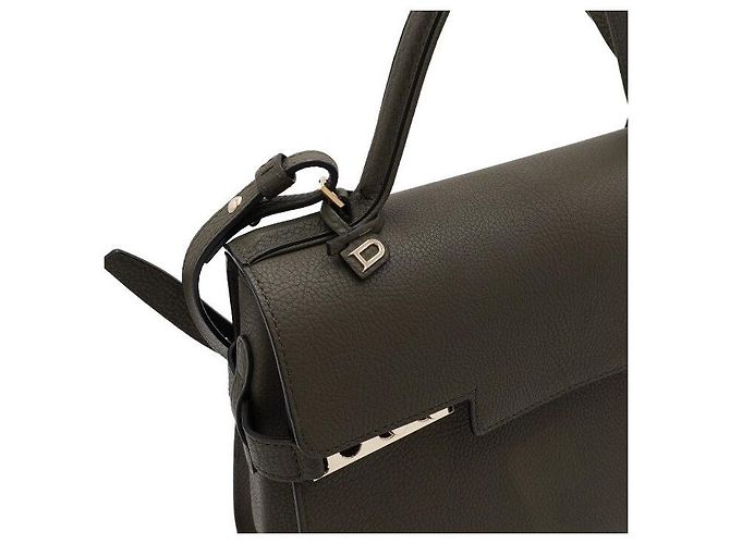 Delvaux Borsa Tote Tempête MM in pelle di vitello Crispy Khaki Marrone - vista 8