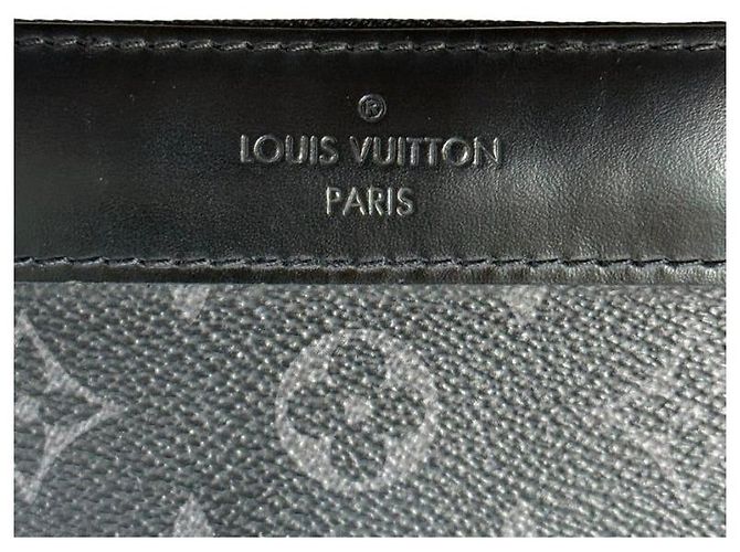 Louis Vuitton Clutch Apollo da uomo in Monogram Eclipse nero - vista 6