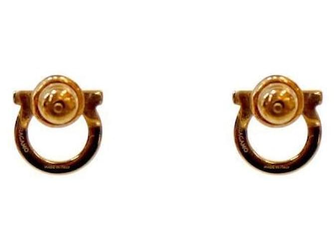 Salvatore Ferragamo Orecchini Gancini D'oro - vista 3