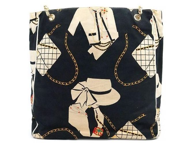 Chanel Borsa a tracolla in tela con catena Multicolore - vista 3