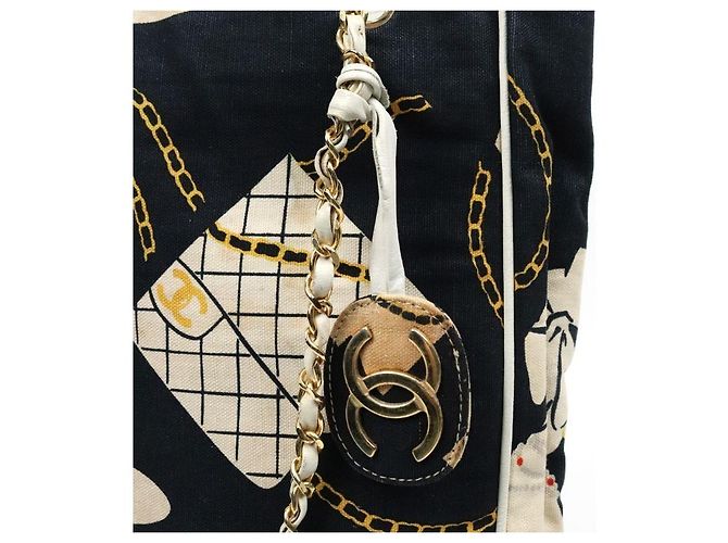 Chanel Borsa a tracolla in tela con catena Multicolore - vista 7