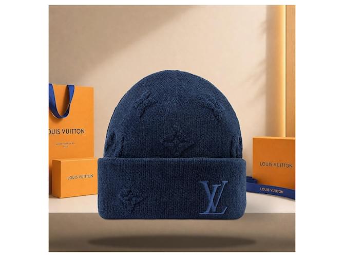 Louis Vuitton Monogram Heritage Beanie Blau - Ansicht 2