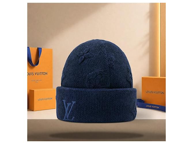 Louis Vuitton Monogram Heritage Beanie Blau - Ansicht 3