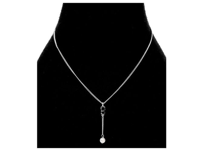 Dior Collana verticale Pearl Drop CD argento - vista 5
