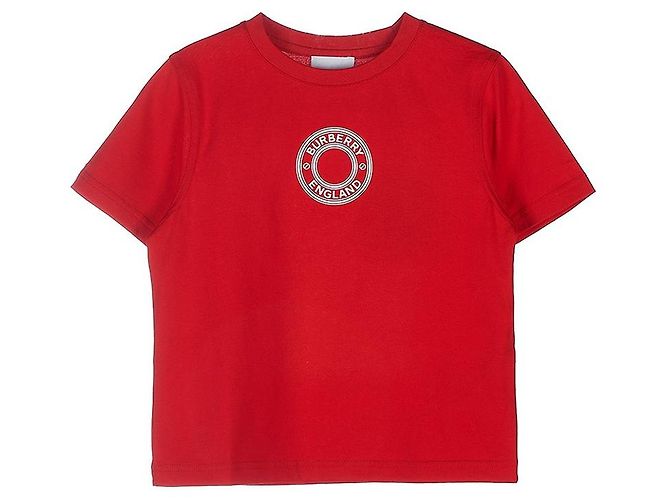 Burberry T-shirt in cotone con logo grafico Rosso - vista 9