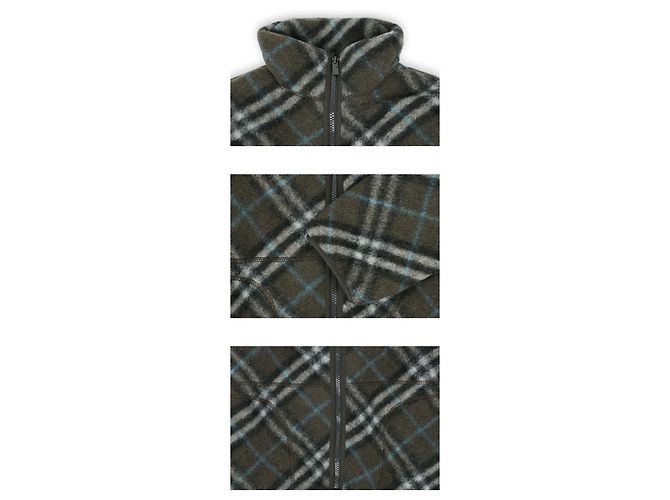 Burberry Fleece-Jacke mit Karomuster für Kinder (Khaki) Schwarz - Ansicht 3