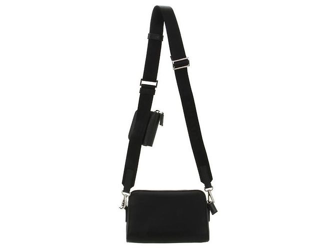 Prada Bolso de hombro en Re-Nylon y piel Saffiano OOO Negro - vista 3