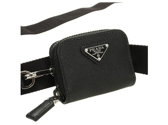 Prada Bolso de hombro en Re-Nylon y piel Saffiano OOO Negro - vista 7