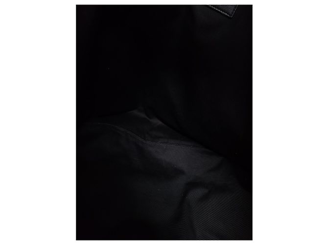 Saint Laurent Maxi Shopper Eye Care in Pelle di Agnello Nera e Oro Nero - vista 4