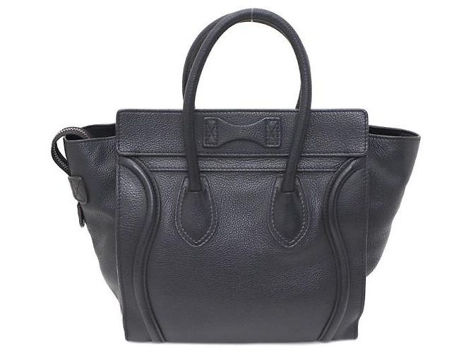Céline Micro Borsa Tote Luggage Nero - vista 3